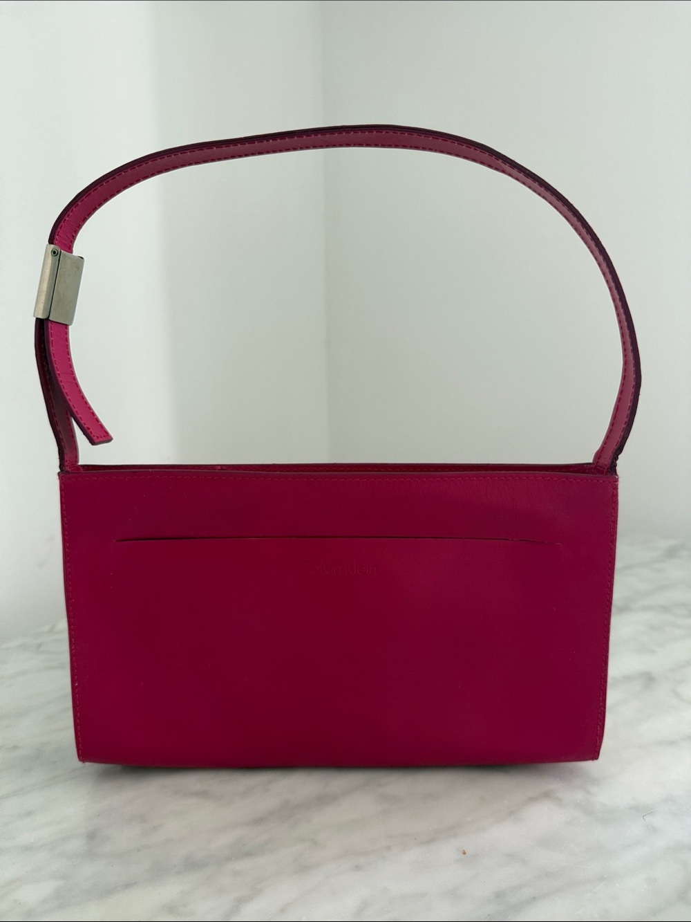 Vintage Calvin Klein Collection 1990's Magenta Shoulder Bag